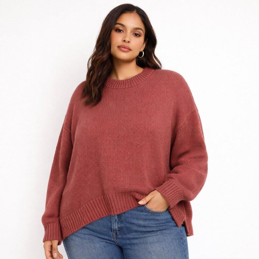 * A068 • Daily Ritual Waffle Knit Crewneck Sweater